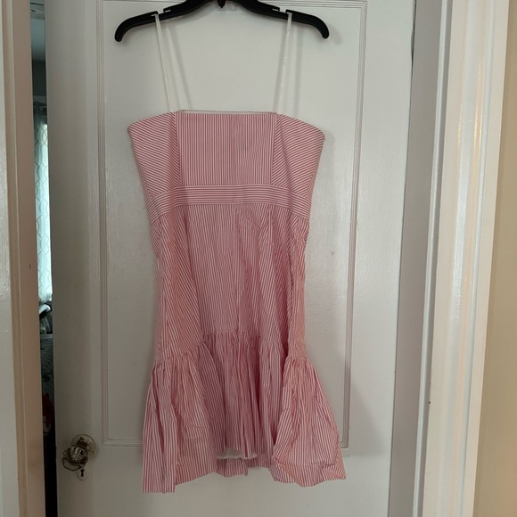 Vineyard Vines Kentucky Derby Pink White Seersucker Strapless Dress, NWT - Picture 7 of 7